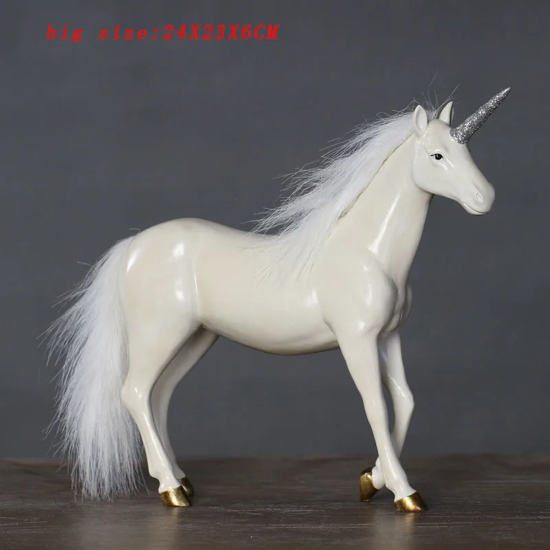 Creative unicorn Wedding Decoration Figurines Miniatures Artificial Resin Angel Ornament Vintage Home Decor Valentines Day Gifts3