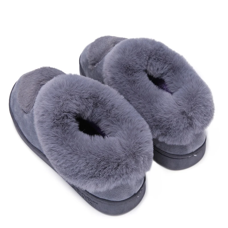 ASILETO/ мягкие зимние домашние тапочки на меху; милые теплые домашние женские тапочки; нескользящая обувь для дома; зимняя обувь для спальни