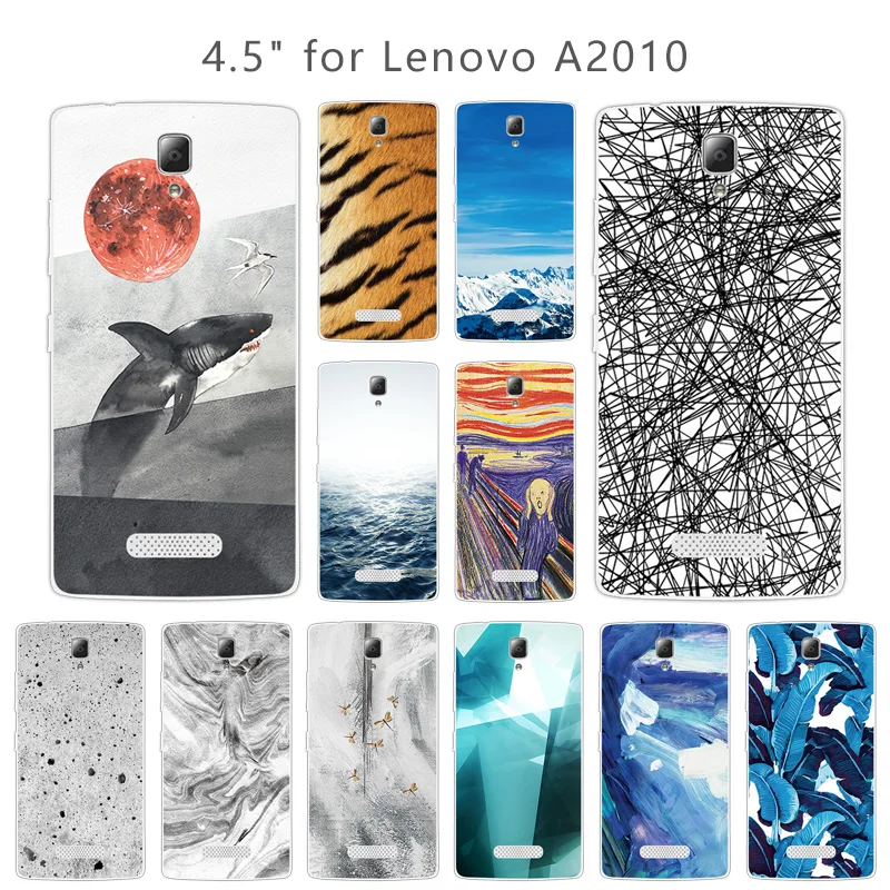 for Lenovo A2010 Soft TPU Mobile Landscape Phone Case Shell Skin Transparent Silicon Cover A 2010 Bag |