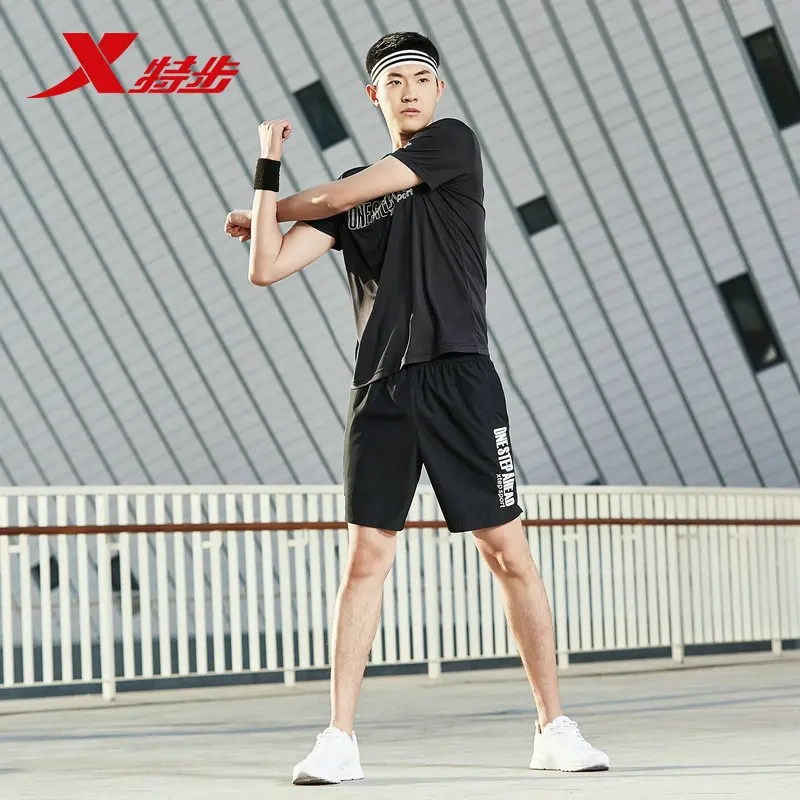 881229959238 Xtep sportswear suit men's two-piece 2019 new sports casual shorts short sleeve runnning shirt short set