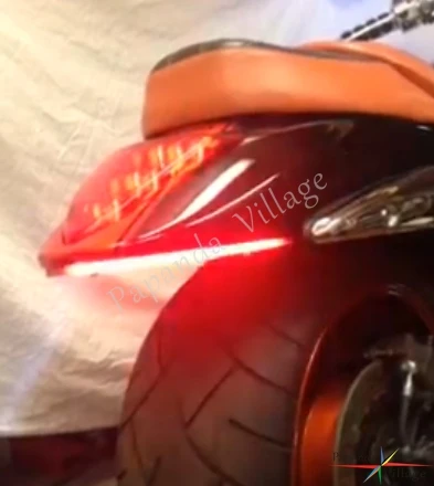 tl-109 suzuki boulevard m109r sequential switchback flowing led tail brake turn signal  light bar fender eliminator kit (3)08
