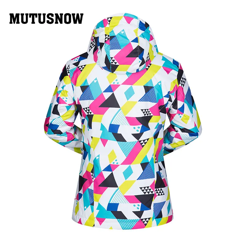 MUTUSNOW النساء سترة تزلج التزلج على الجليد سترة يندبروف ماء الشتاء الملابس في الهواء الطلق الرياضة ارتداء مقنعين سوبر الدافئة معطف