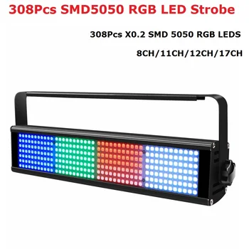 

Stroboscope Running Horse Wall Wash Light 308X0.2W RGB LED Strobe Light DMX 512 LED Flashlight Christmas Decorations For Home Dj