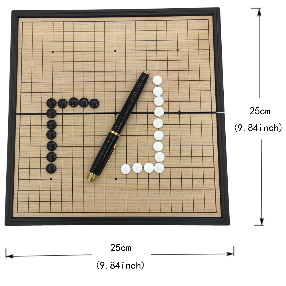 Go игровой набор WeiQi Магнитная части складной доска 19 линии 361 шт./компл. доска Размеры 25 см x 25 см реверси Настольная игра подарок для детей