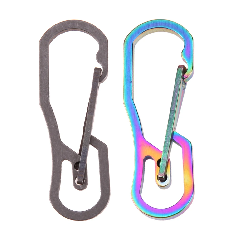 

TC4 Titanium Alloy Mult Tool 25KG Hanging Buckle Quickdraw Carabiner Clip Snap Hook Keyring Keychain Karabiner