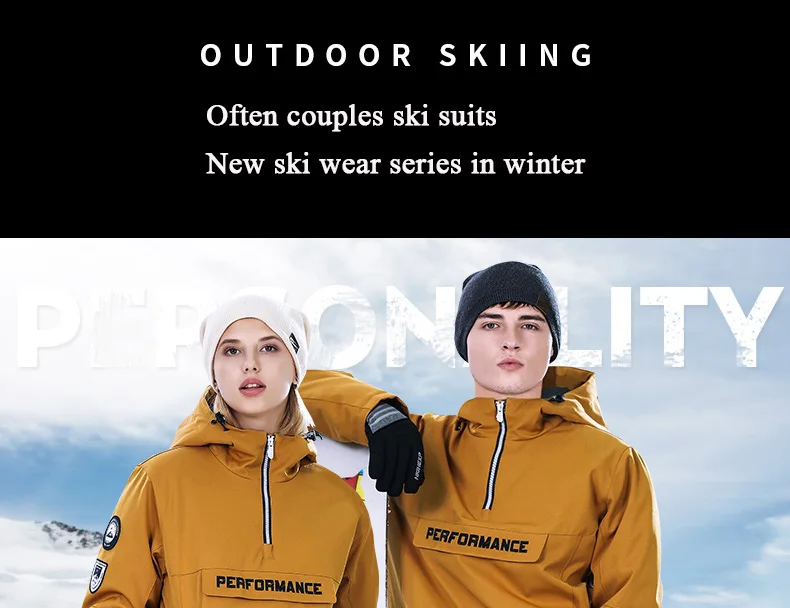 High Experience Man and woman ski suitJackets Warm Suits Windbreaker Snow Clothing mountain Skiing Jacket And Pant Ski Jacket