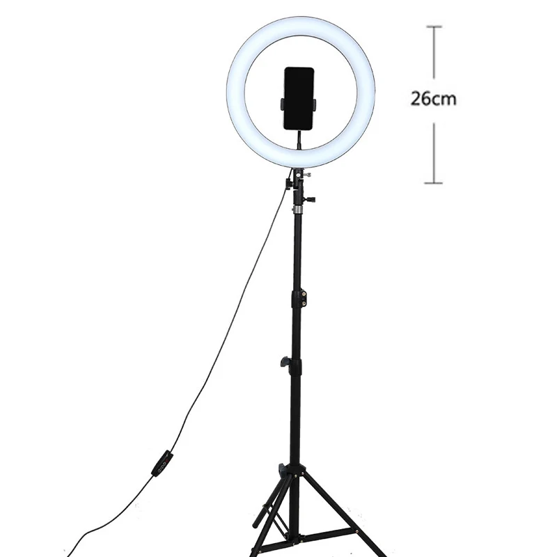 Live Fill Light Beauty Face-Lift Anchor Large Aperture Floor Stand Beauty Photo Shoot 7.8-Inch LED Ring Light