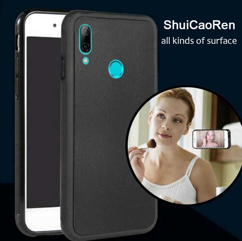 

Anti Gravity Phone Case For Huawei P Smart FIG-LX1 Back Magical Nano Suction Cover Adsorbed Case For Huawei P Smart Plus 2019
