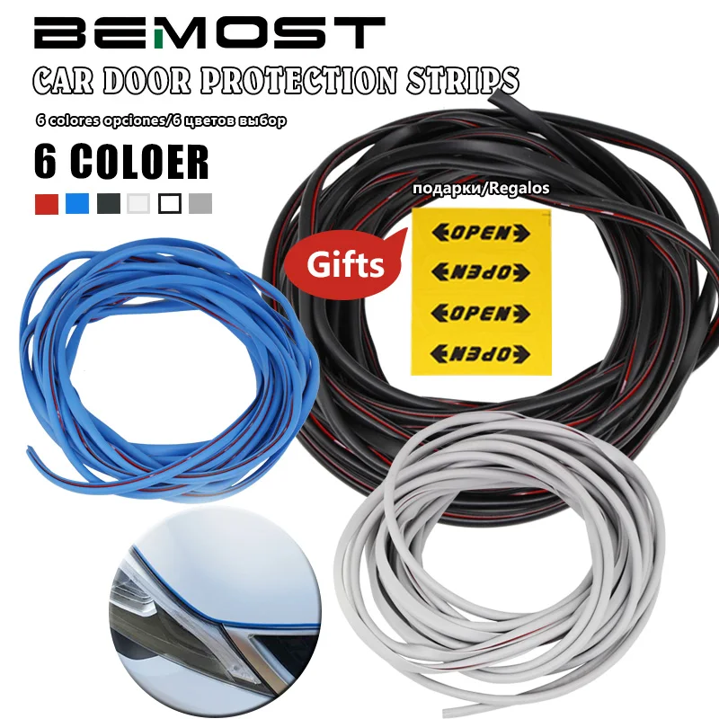 

BEMOST Car Rubber Door Edge Crash Strip Protection Scratch Sticker Auto Accessories For Volkswagen Amarok Caddy Golf Polo Passat