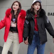Parka Women’s Long Down Winter Jacket women Casual Fur Collar Hooded Female Jacket Warm Thick Long Coat Women’s Coat Plus Size
