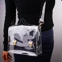 Summer Fashion Unisex PVC Transparent Envelope Clutch Clear Color Bag Handbag For Women vy
