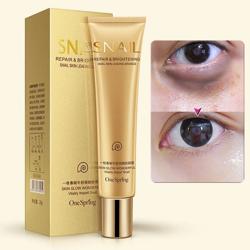 New Hot 20g Snail Extract Anti Wrinkle Eye Cream Dark Circles Eye Bag