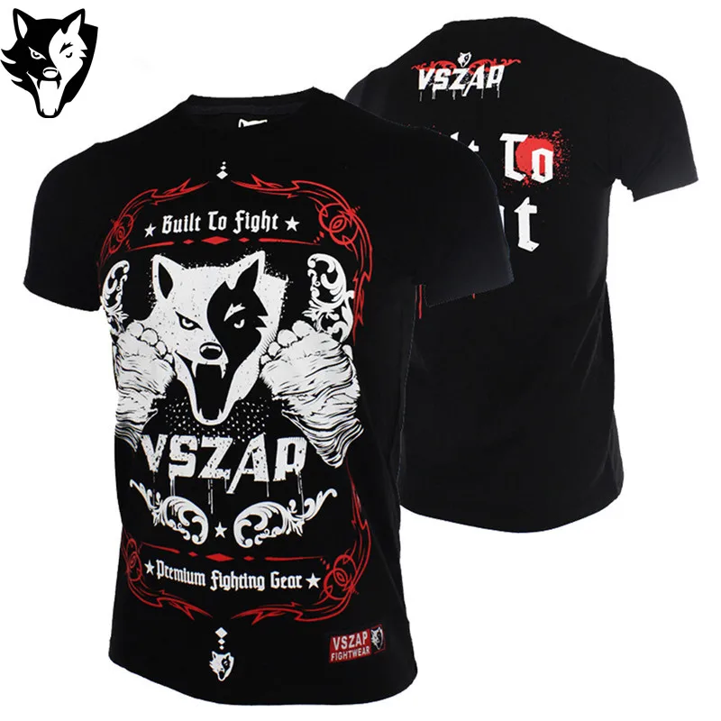 

VSZAP fighting muay Thai tiger short-sleeved T-shirt MMA sanda martial arts kung fu sauna suit boxing jerseys X-4XL size