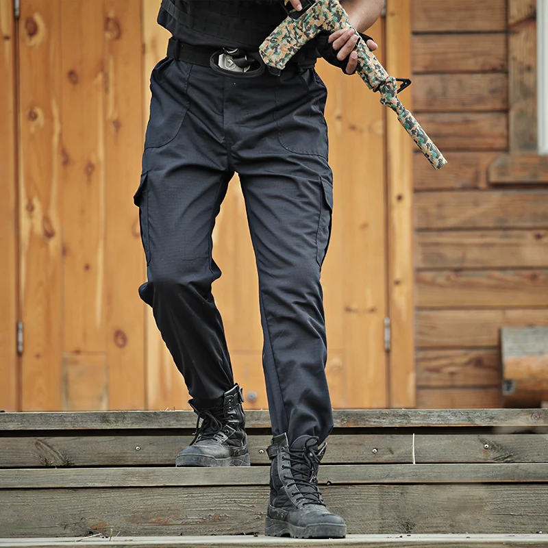 

Cargo Pants Men Black Pants Military Style Casual Pantalones Thin Tactical Pants Police Security Duty Work Trouser Army Overalls