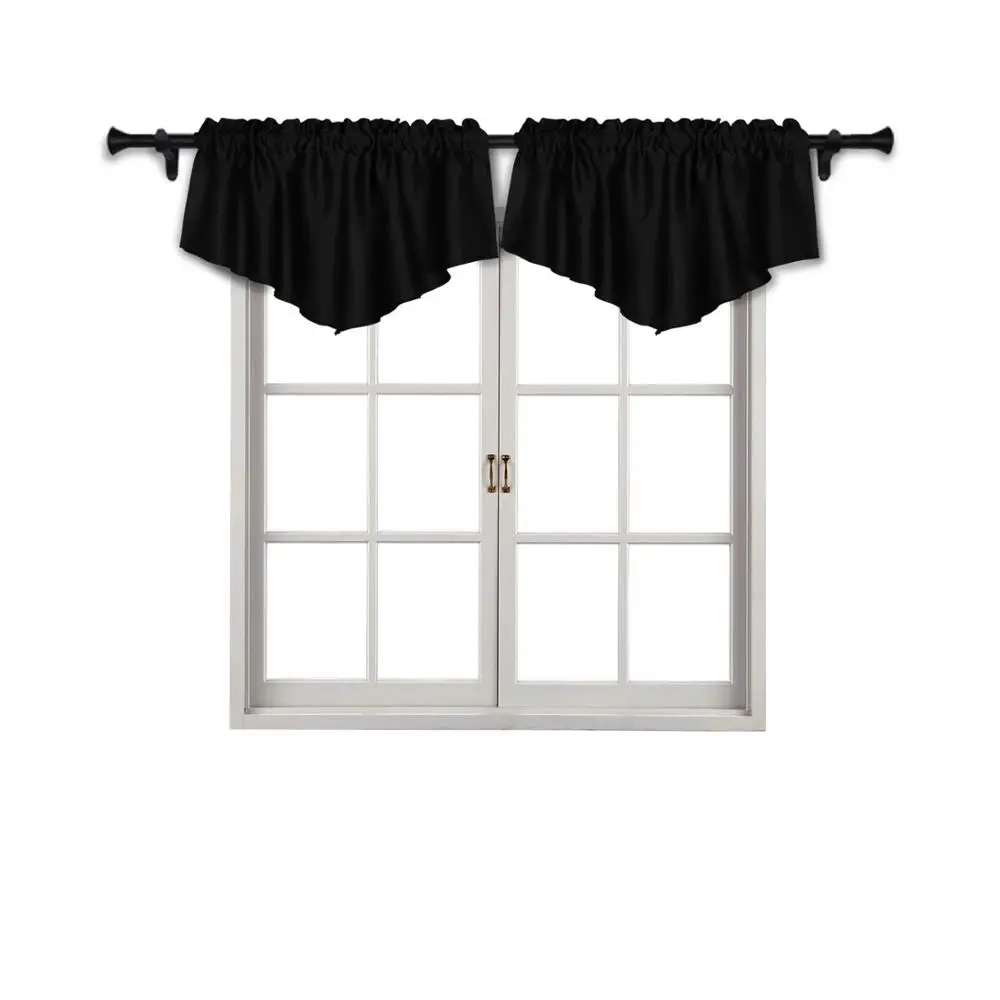 SUO AI текстильные волнистые подзоры плотные декоративные шторы для маленьких оконный шток карманные затемненные ярусные шторы для гостиной