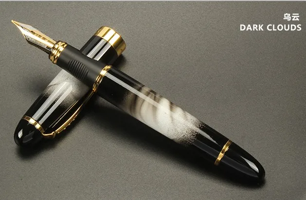 Jinhao X450, роскошные брендовые ручки, канцелярские принадлежности для офиса, школы, авторучка, Китайская Красная Лаковая черная линейная ручка с чернилами, подарочная ручка - Цвет: Q