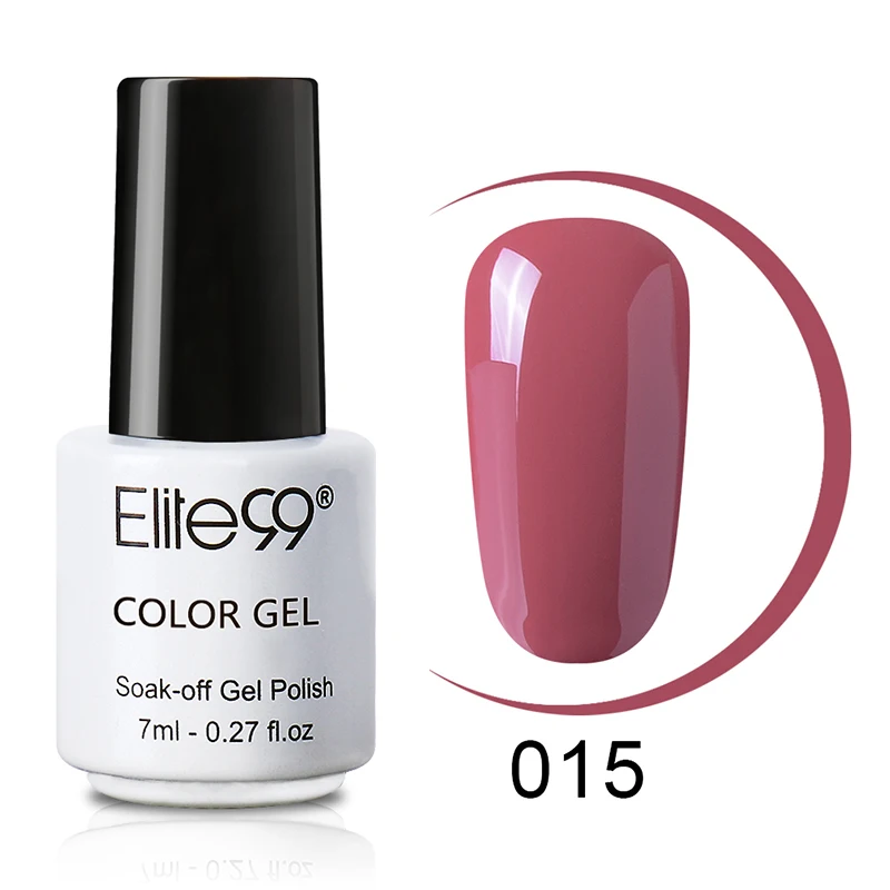 Elite99, 7 мл, Классический Гель-лак для ногтей, телесный цвет, розовый цвет, замачиваемый, УФ светодиодный гель для ногтей, эмаль, Полупостоянный Гель-лак, дизайн - Цвет: 015