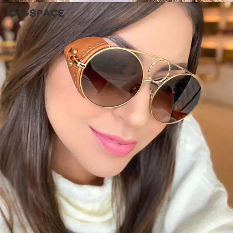 

Steam Punk Ring Round Sunglasses Men Women 2019 Fashion Shades UV400 Vintage Glasses 45810