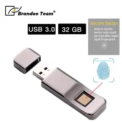 32 Гб шифрование отпечатков пальцев USB 3,0 флеш-накопитель U диск мини USB флешка для ноутбука