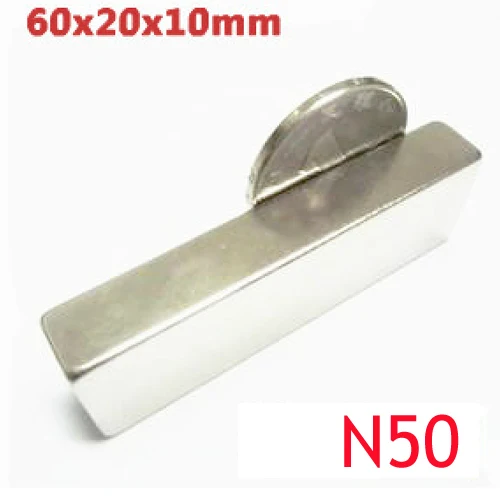 1 шт. 60x20x10 Магниты Блок Неодимовый N52 диск редкоземельный супер сильный магнит для холодильника 60*20*10 мм 60x20x10 мм