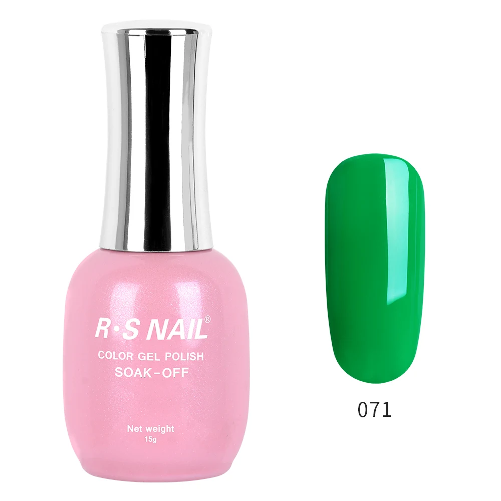 RS NAIL Новая серия Гель-лак для ногтей УФ светодиодный Гель-лак 120 цветов Гель-лак профессиональный маникюрный набор гель-лаков 15 мл - Цвет: 071