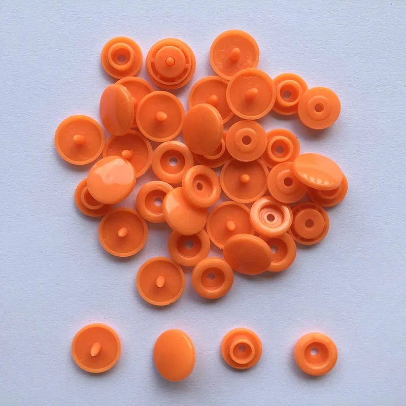 Плоскогубцы с защелкой KAM кнопка+ 150 Набор T5 смешанные пластиковые полимерные кнопки 12 мм Пресс-шпилька Ткань Кнопка пресс-машина швейные инструменты - Цвет: 150set orange