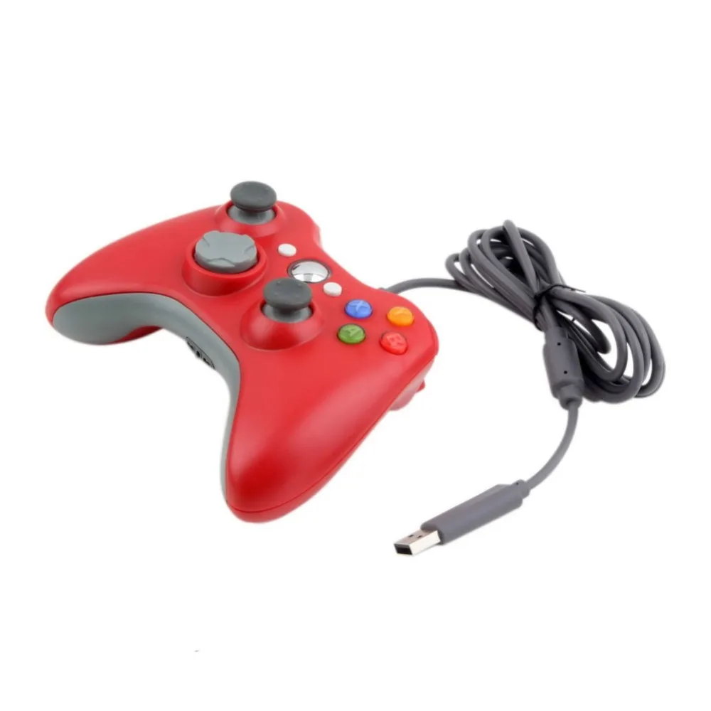 USB проводной геймпад для Microsoft Xbox 360 консоль проводной контроллер Джойстик Черный Белый Красный Синий для ПК игровой джойстик