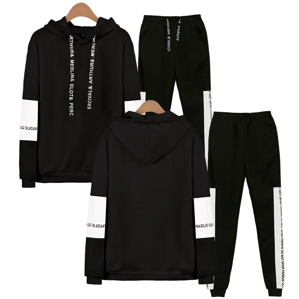 black Solid color Дропшиппинг на заказ спортивный костюм толстовки+ спортивные костюмы мужские и женские DIY логотип на молнии Толстовка Настройка теплый комплект уличной одежды - Цвет: black Solid color