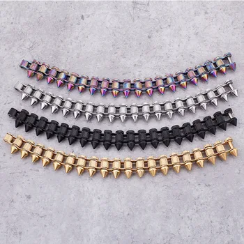 

New domineering titanium steel bullet men's bracelets alternative bicycle chain jewelry