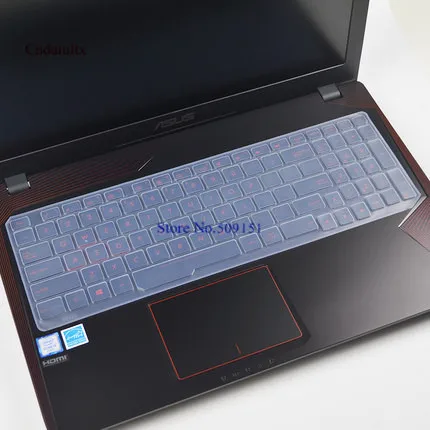 Силиконовая клавиатура для ноутбука Защитная крышка для ухода за кожей кожи Asus Rog GL553 GL553V GL553VW ZX553VD ZX53V ZX73 FX553VD FX53VD FX753VD FZ53V - Цвет: Crystal Clear