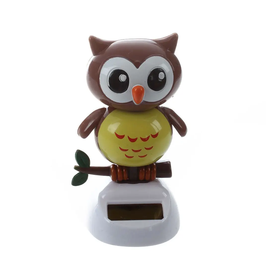 New Solar Powered Dancing bird Big Eye Brown Owl,Novelty Desk Car Toy