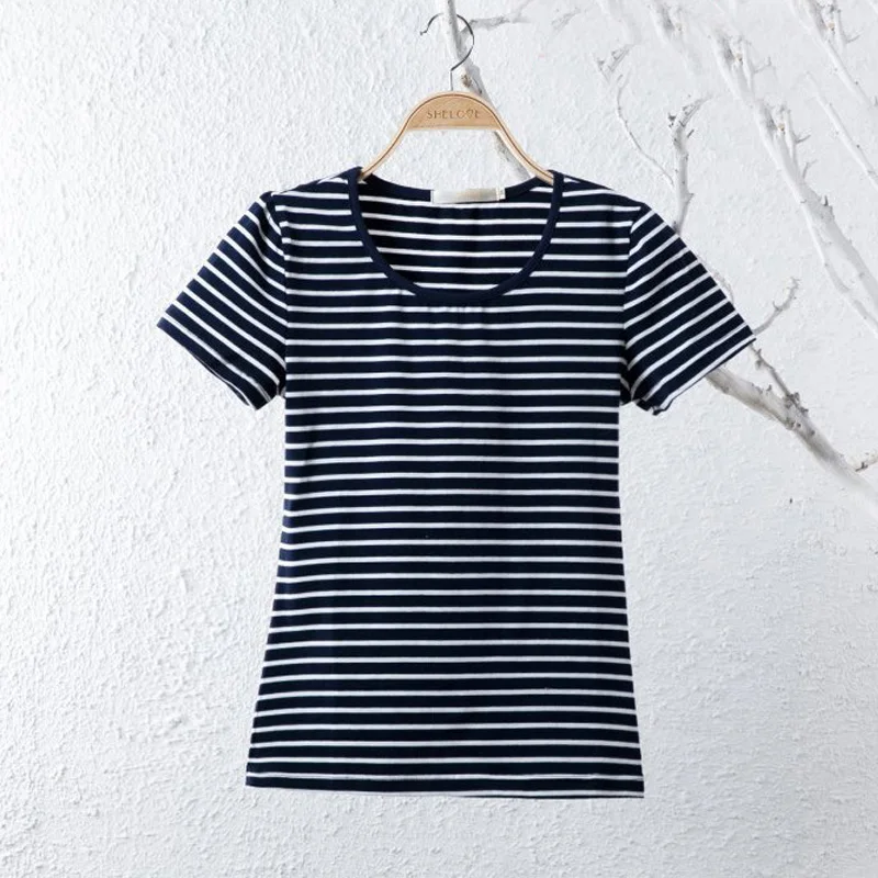 

New women summer style t-shirt casual striped o-neck short sleeve shirts plus size women tops tee 4XL 5xl 6XL