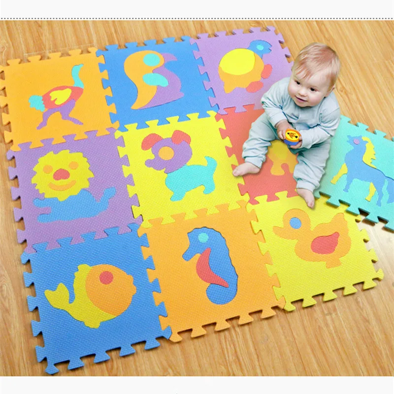 10pcs set Baby Toys font b Play b font font b Mat b font Puzzle font