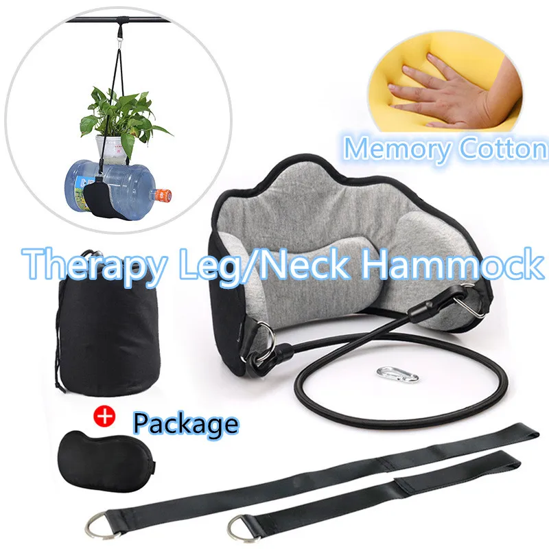 

Therapy Head/Neck Hammock with Sleep Eye Mask Leg/Neck Stretcher Neck Pain Relief Footrest Hammock Home/Office Neck Massager