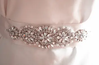 

crystal applique, rhinestone Applique, bridal sash applique RZP039
