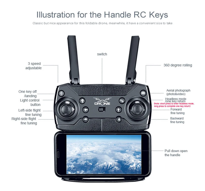 JMT KY601S Радиоуправляемый вертолет Дрон с камерой HD 1080P wifi FPV Дрон Профессиональный складной селфи Квадрокоптер