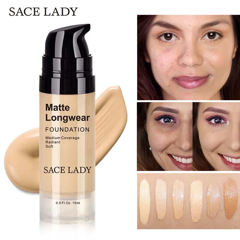 

15ml Foundation Base Makeup Professional Face Matte Finish Liquid Make Up Concealer Cream Waterproof Natural Cosmetic wholesale
