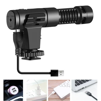 

Super 3.5mm Stereo Microphone VLOG Photography Interview Digital HD Video Recording Microphone for Smartphone Camera