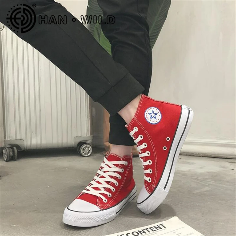 

New Brand Man Women Casual Canvas Shoes Breathable Tenis Fashion Men Sneakers High/Low Top Flat Shoes Men Lace Up Flats