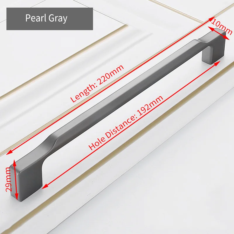 KAK цинковый сплав жемчужно-серая золотая для шкафа ручки твердые ручки для ящиков кухонный шкаф двери тянет Мебельная ручка фурнитура для шкафа
