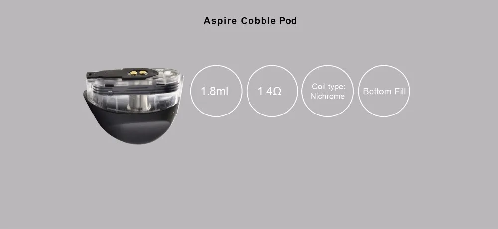 Original Aspire Cobble AIO kit aspire aio vape pod system kit with 700mAh battery 1.8ml cartridge E Cigarette vs suorin air