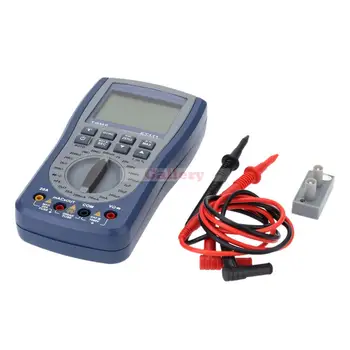 

ET111 Handheld LCD Digital Multimeter DC AC Voltmeter Resistance Diode Tester with Test Lead Triode Testing Attachment