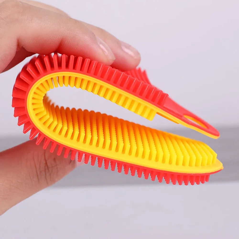 Keukenhulpjes antibacteriano silicona limpieza cepillo Pad Dish Fruit Scrubber cocina Clean herramienta Pincel de limpieza hogar