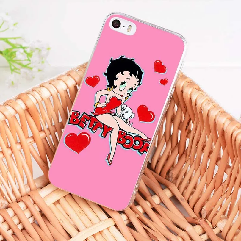 MaiYaCa betty boop, мягкий ТПУ чехол для телефона, аксессуары, чехол для Apple iPhone 8, 7, 6, 6S Plus, X, 5, 5S, SE, 5C, 4, 4S чехол, funda