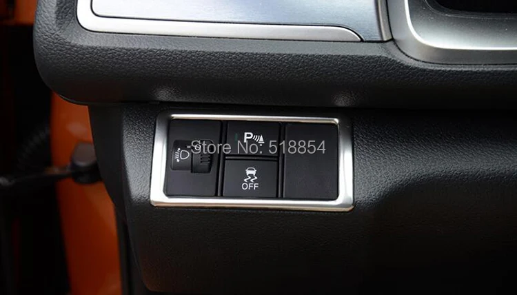 Подходит для HONDA CIVIC CHROME глава Туман лампа Кнопка регулировки SWITCH CONTROL Крышка TRIM декоративный молдинг ободок вставьте