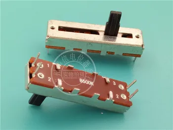 

2pcs SL-2042N 35mm Straight Slide Potentiometer B500K / Mono Fader Variable resistors / Black Handle 10MM White Shell 4 feet