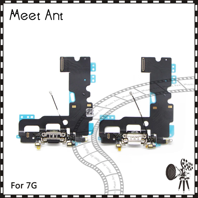 10pcs lot High Quality For iphone 7 7G and 7 Plus Charging Port Dock Mic Headphone Flex Cable Repair Parts
