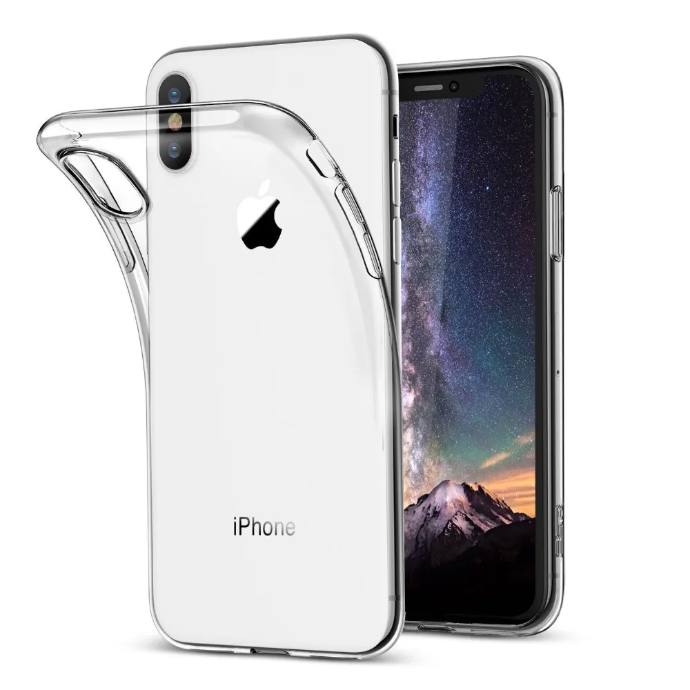 Clear Soft TPU Case for Apple iPhone X case, Crystal Clear Slim Back