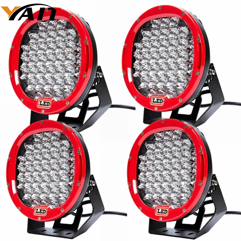 

Yait 4PCS Off Road Led Flood Work Lights 9" 185W Waterproof Round Mount Bumper Spot Work Light Bar 4WD Driving Lamp 12V
