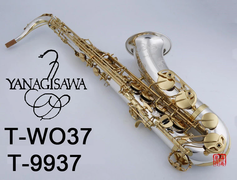 

Professional Tenor Saxophone Japan Yanagisawa T-WO37 Top silver Tenor Sax Silvering Gold Key With Case Mouthpiece Accessories